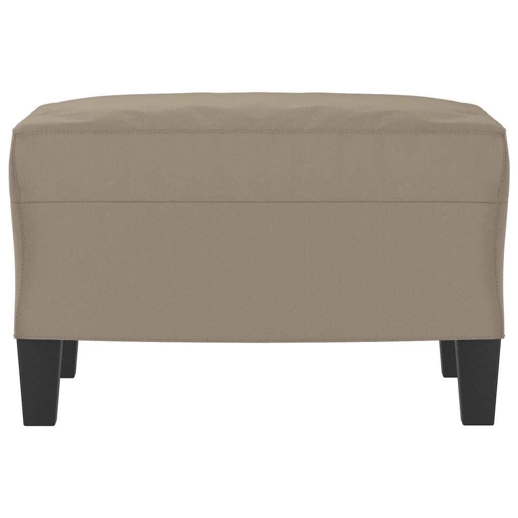 vidaXL Fußhocker Taupe 60x50x41 cm Mikrofasergewebe