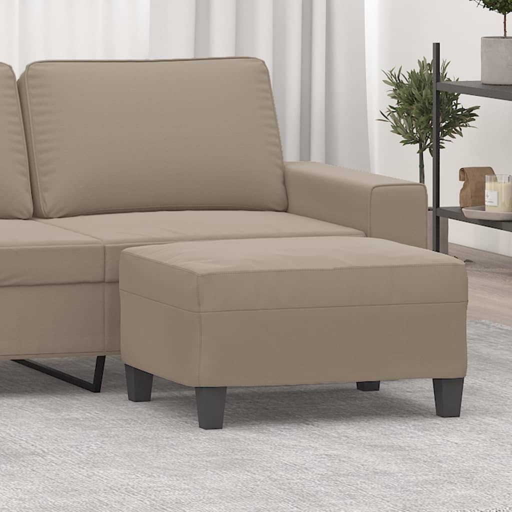 vidaXL Fußhocker Taupe 60x50x41 cm Mikrofasergewebe
