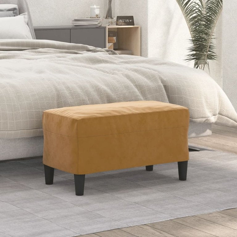 vidaXL Sitzbank Hellgrau 70x35x41 cm Samt