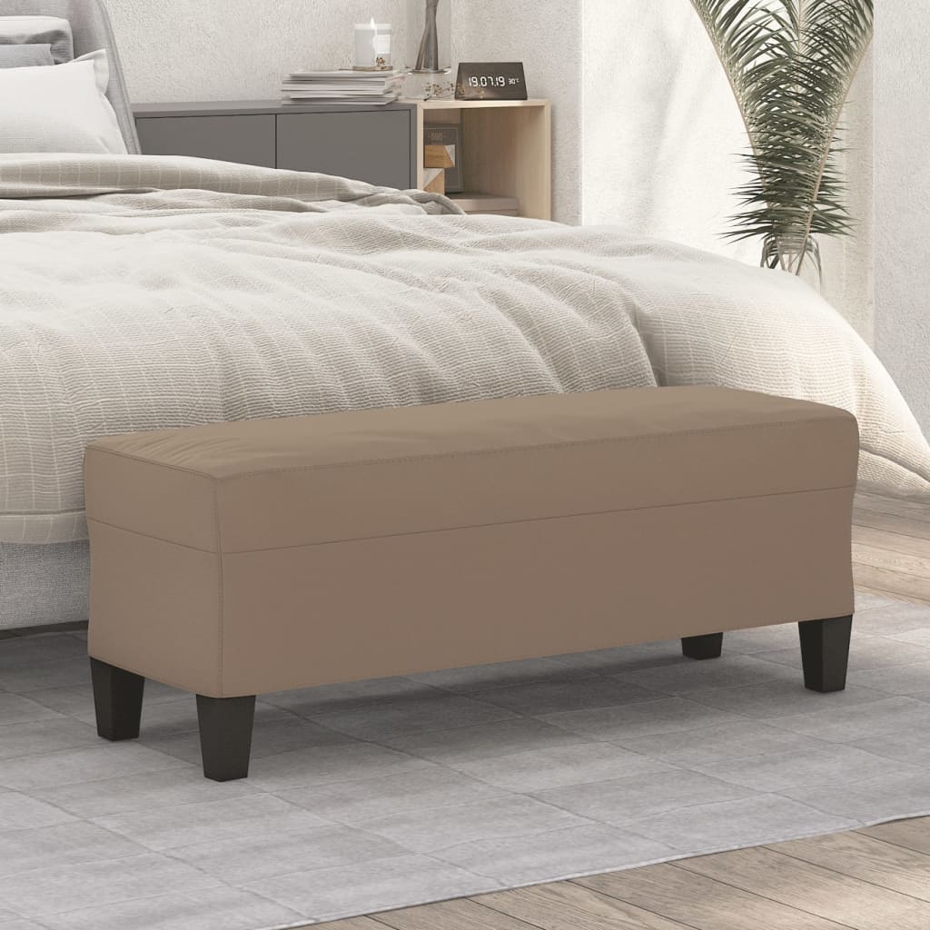 vidaXL Sitzbank Taupe 70x35x41 cm Mikrofasergewebe