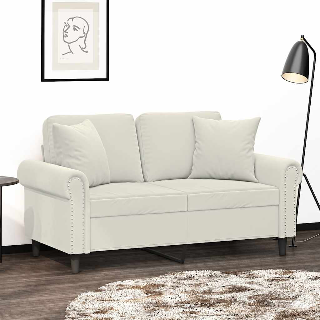 vidaXL Zierkissen 2 Stk. Hellgrau 40x40 cm Samt