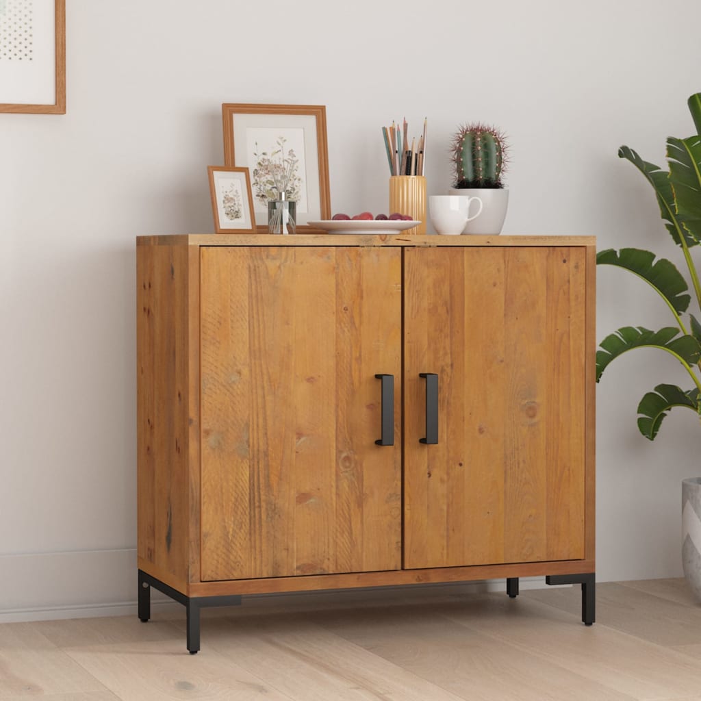 vidaXL Sideboard Braun 75x35x70 cm Massivholz Kiefer