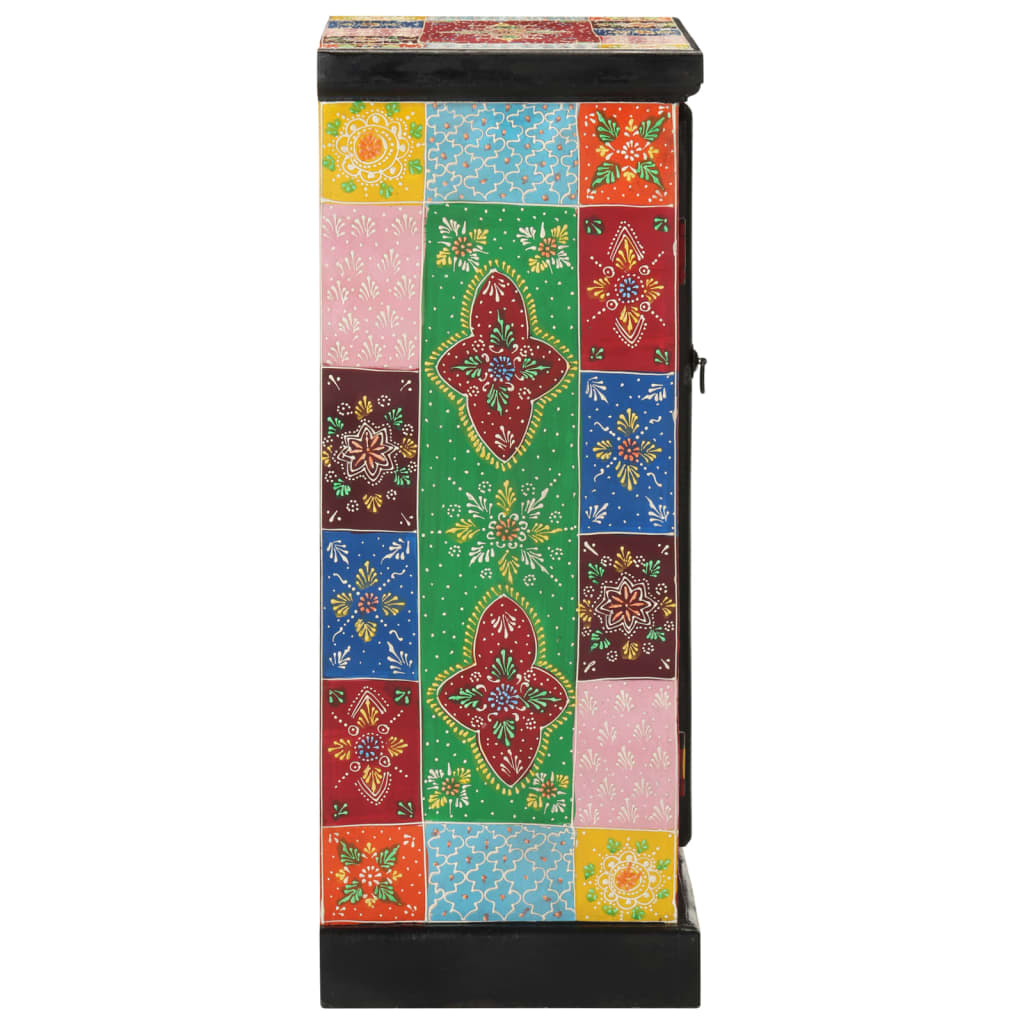 vidaXL Sideboard Handbemalt mit Türen 53x30x75 cm Massivholz Mango