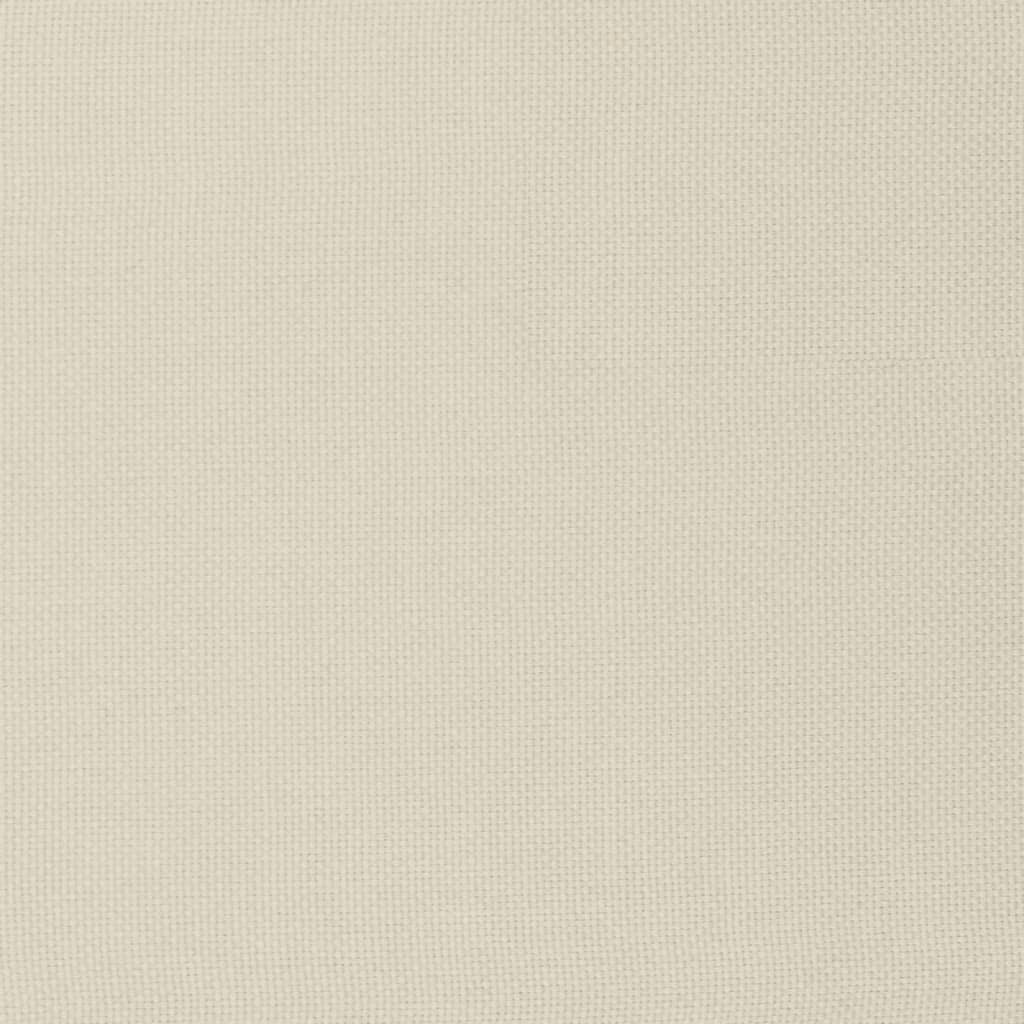 vidaXL Fußhocker Creme 51x41x40 cm Stoff