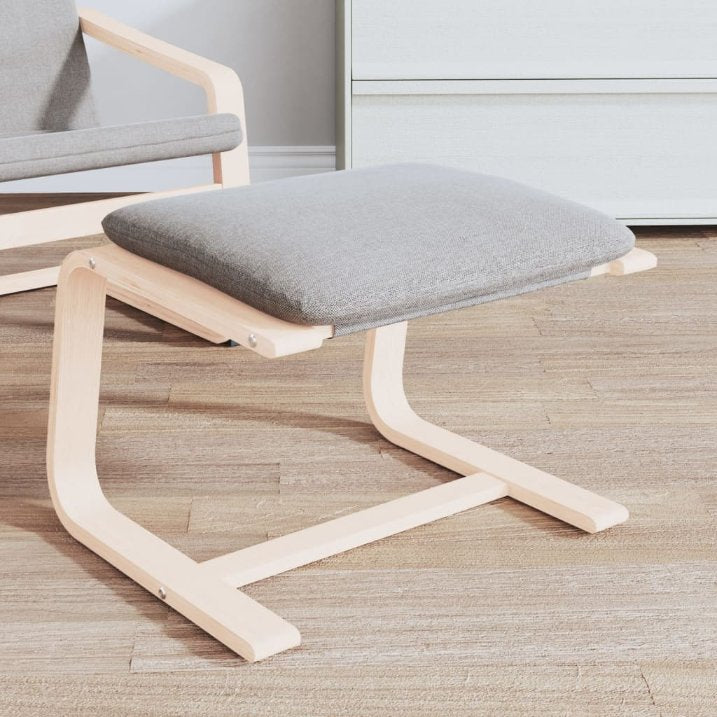 vidaXL Fußhocker Creme 51x41x40 cm Stoff