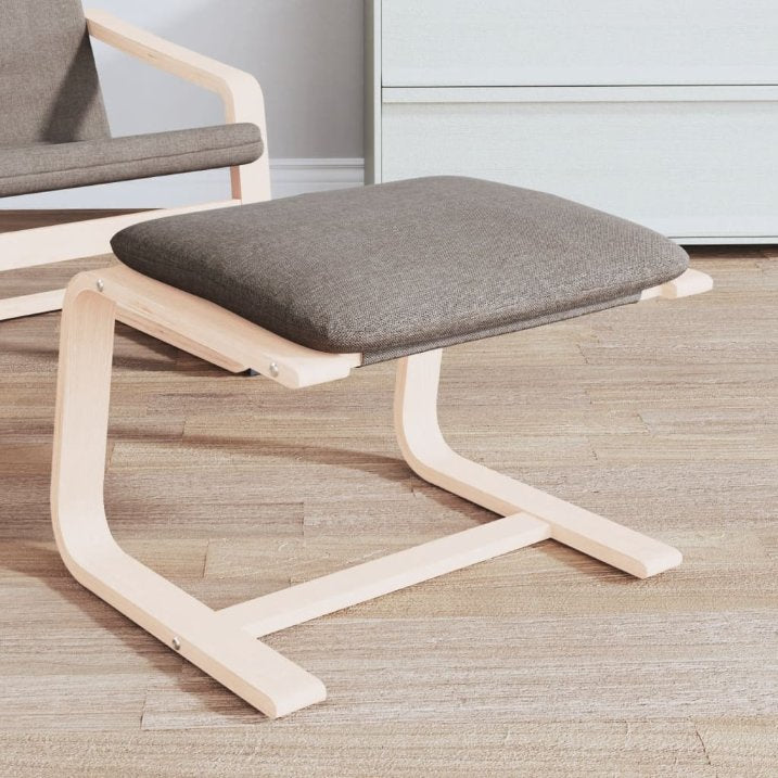 vidaXL Fußhocker Creme 51x41x40 cm Stoff