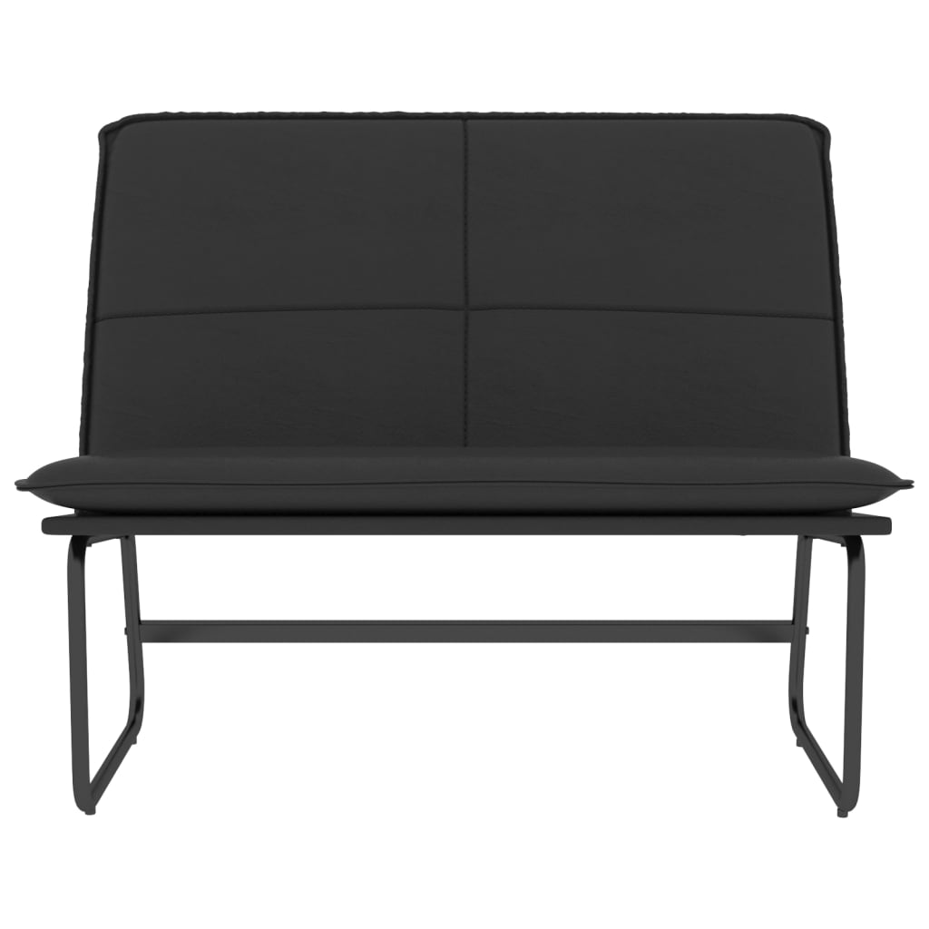 vidaXL Sitzbank Schwarz 100x75x76 cm Kunstleder