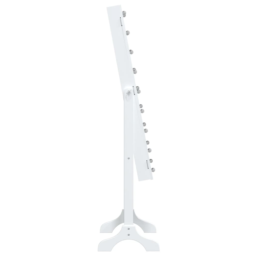 vidaXL Standspiegel mit LED Weiß 34x37x146 cm