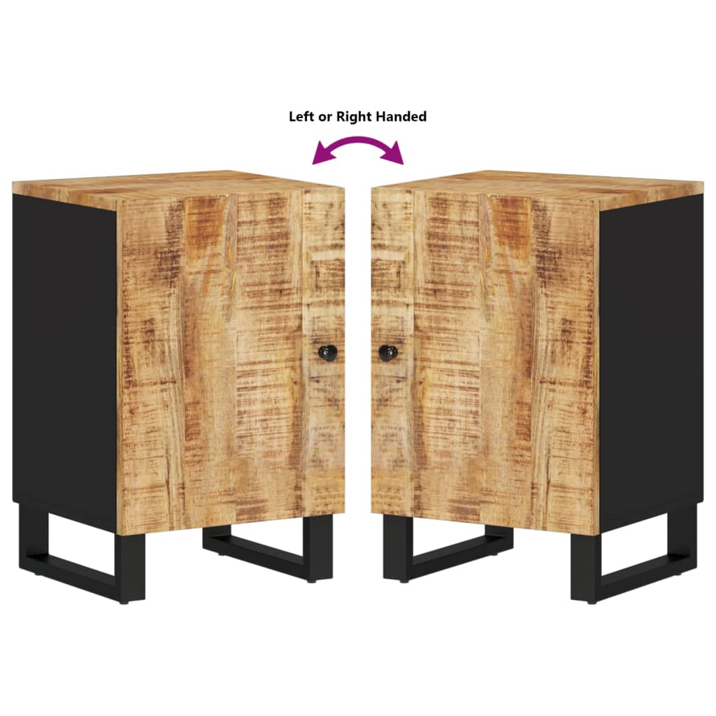 vidaXL Badschrank 38x33x58 cm Massivholz Mango