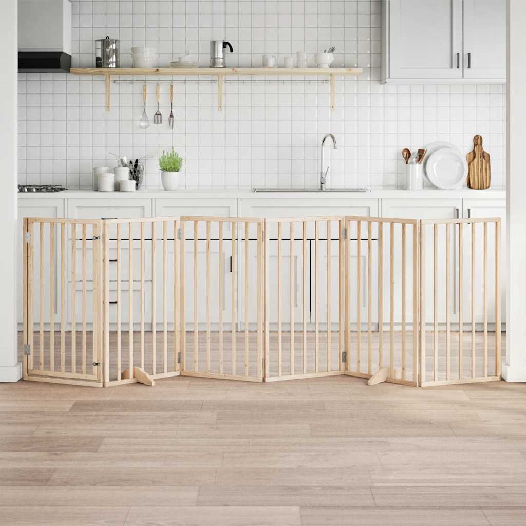 vidaXL Hundegitter Faltbar 3 Paneele 150 cm Pappelholz