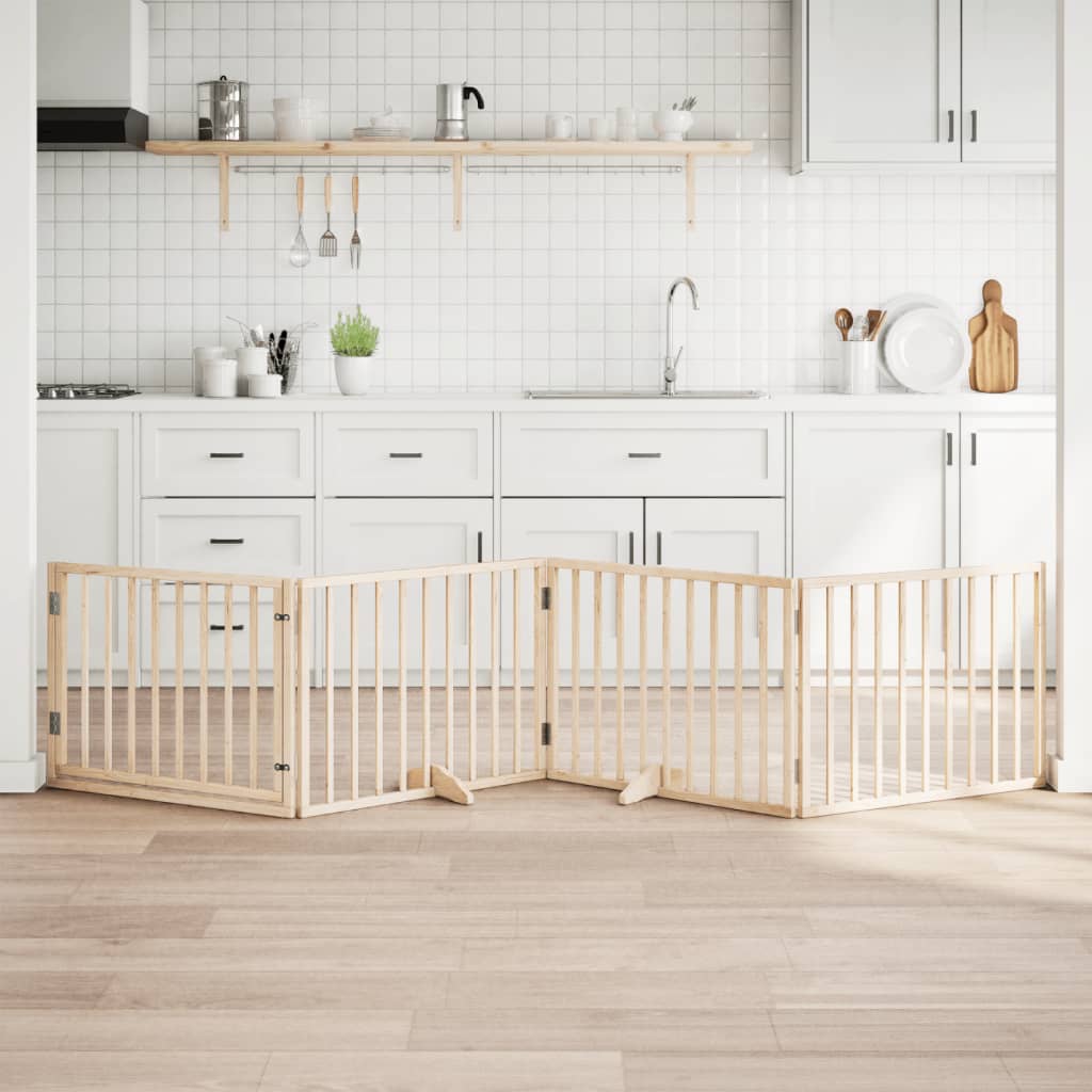 vidaXL Hundegitter Faltbar 3 Paneele 150 cm Pappelholz