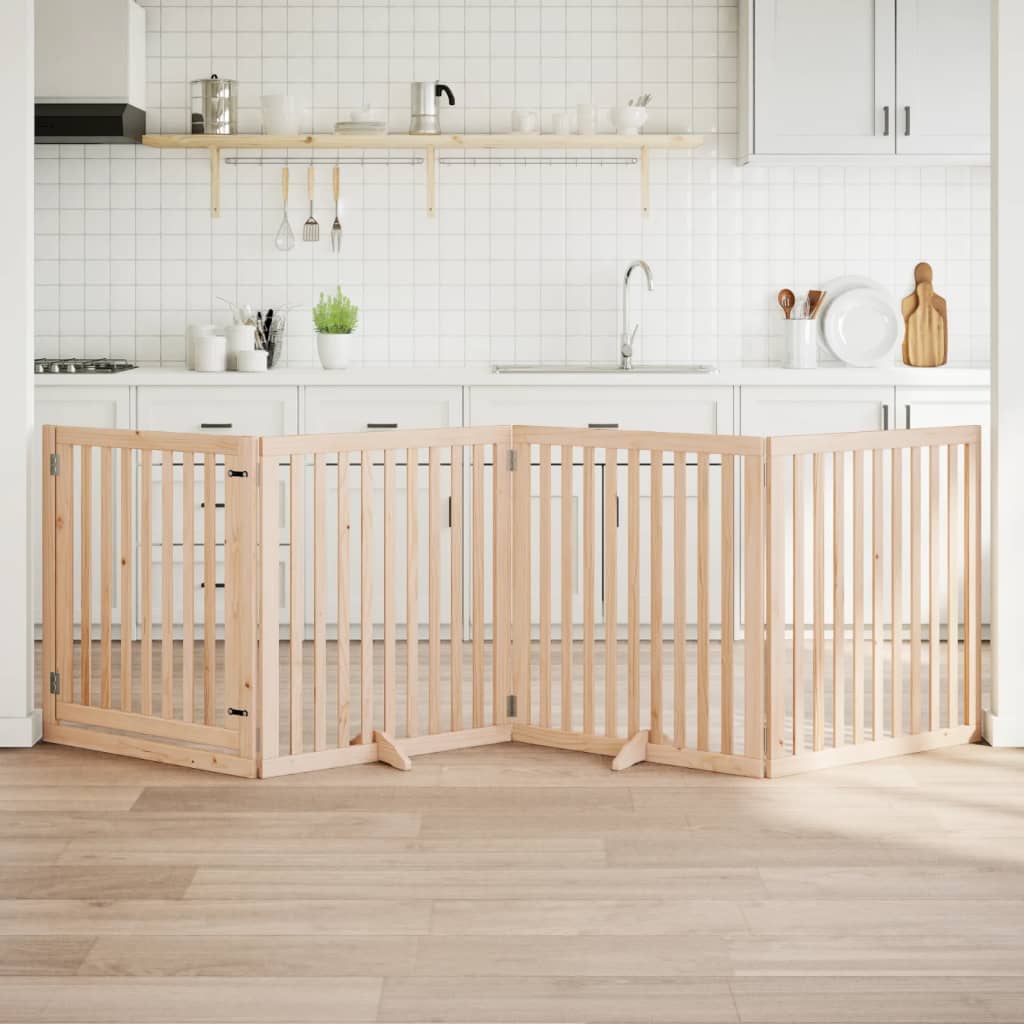 vidaXL Hundegitter Faltbar 3 Paneele 150 cm Pappelholz