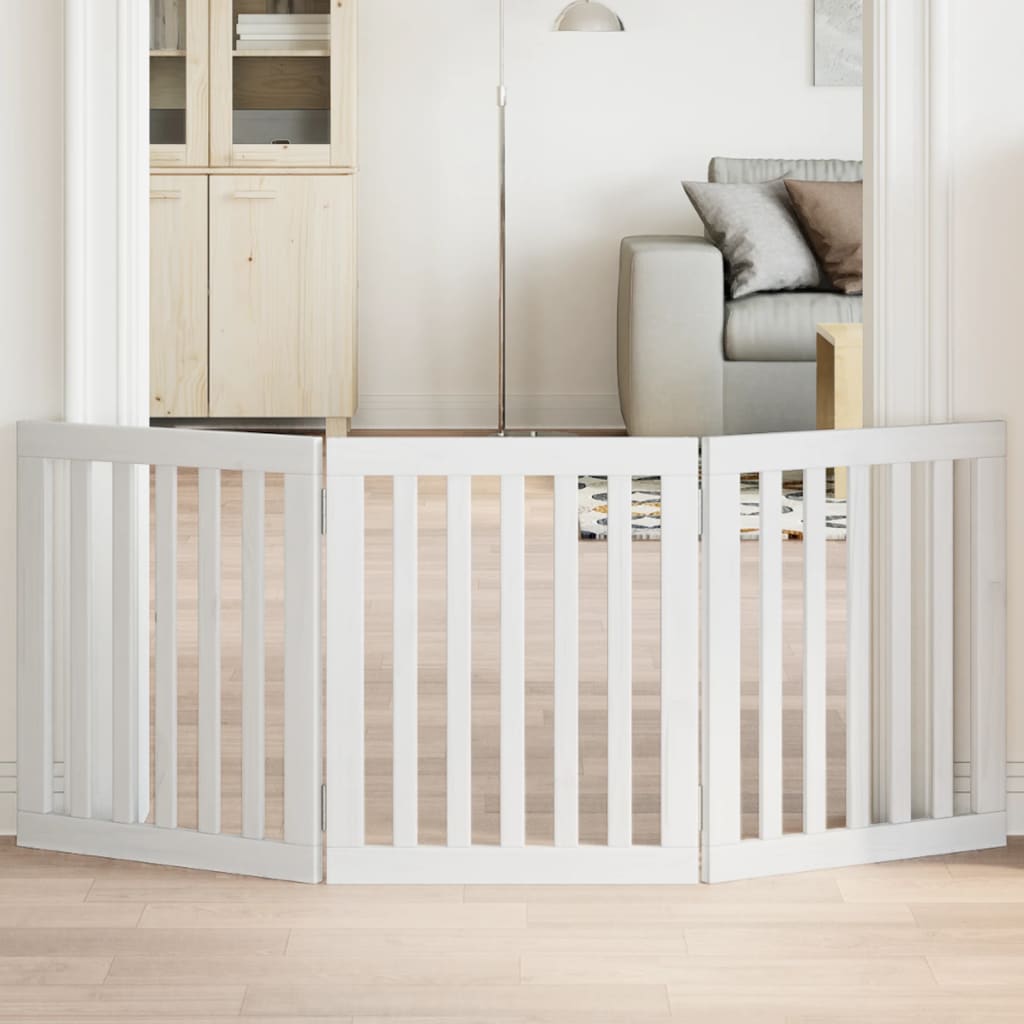 vidaXL Hundegitter Faltbar 3 Paneele 150 cm Pappelholz