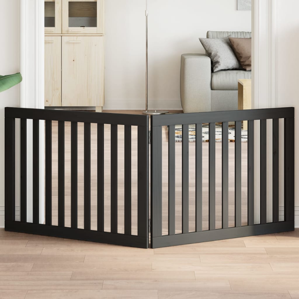 vidaXL Hundegitter Faltbar 3 Paneele 150 cm Pappelholz