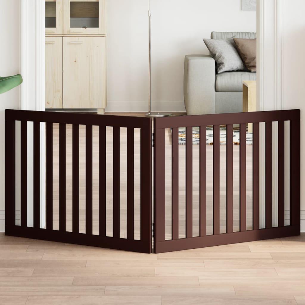 vidaXL Hundegitter Faltbar 3 Paneele 150 cm Pappelholz