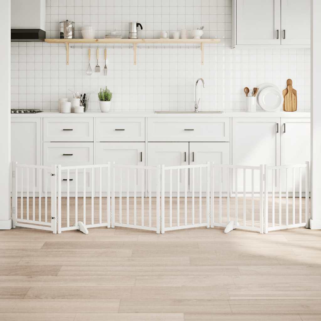 vidaXL 3-tlg. Hundetor Faltbar 150 cm Massivholz Tanne