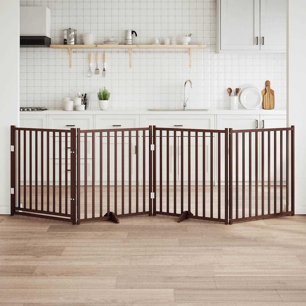 vidaXL 3-tlg. Hundetor Faltbar 150 cm Massivholz Tanne