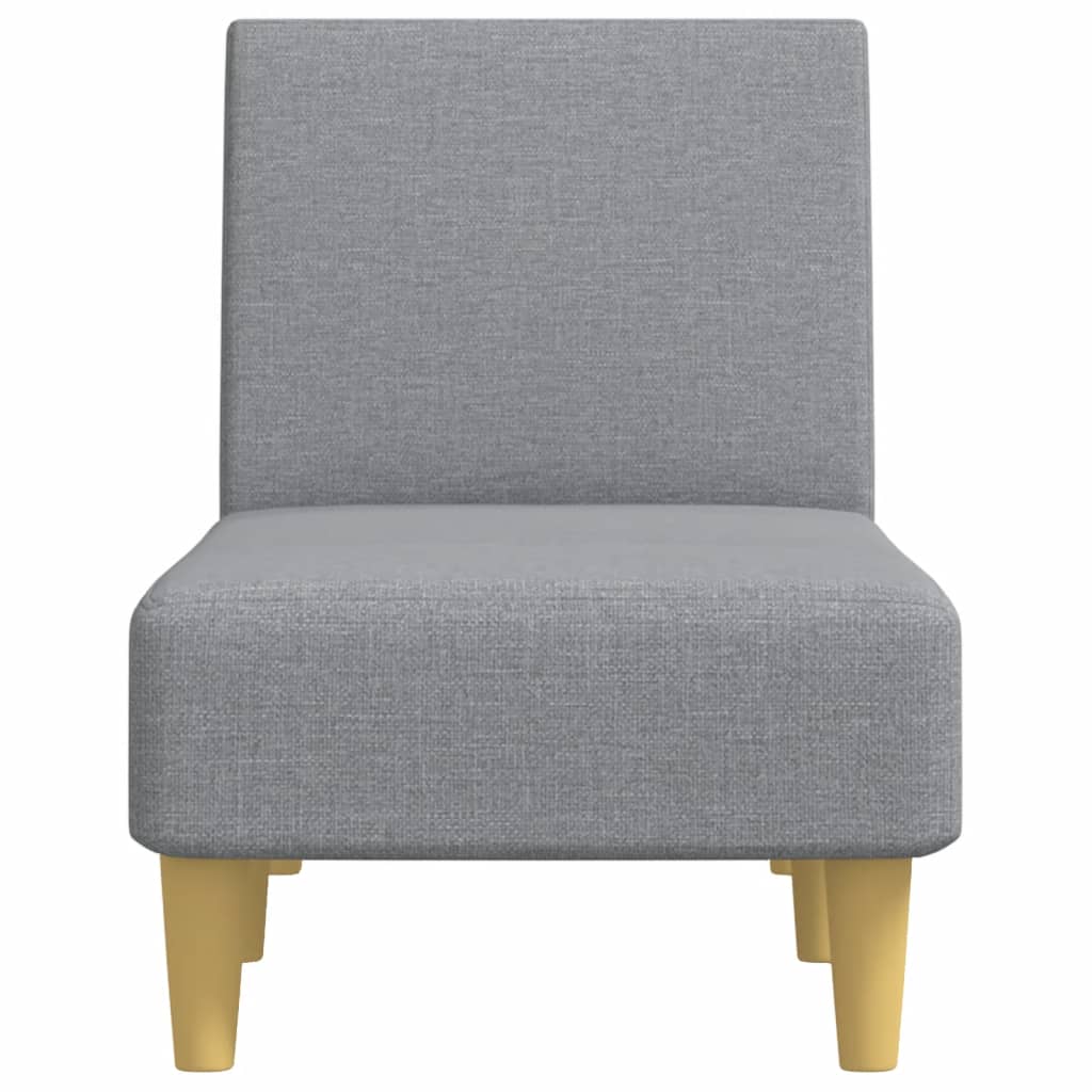 vidaXL Chaiselongue Hellgrau Stoff