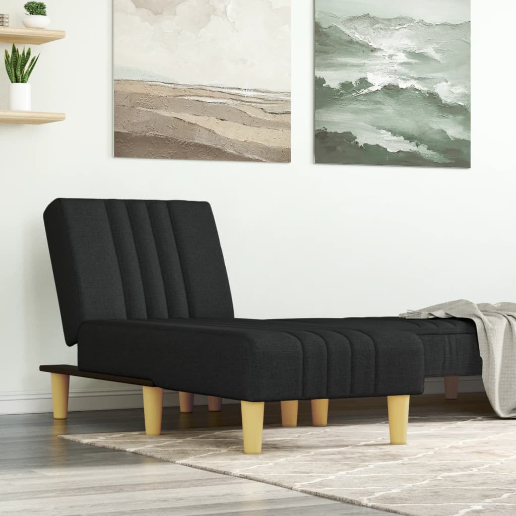 vidaXL Chaiselongue Hellgrau Stoff