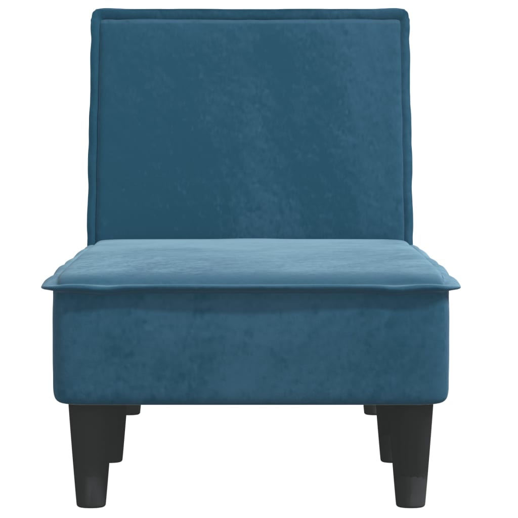 vidaXL Chaiselongue Blau Samt