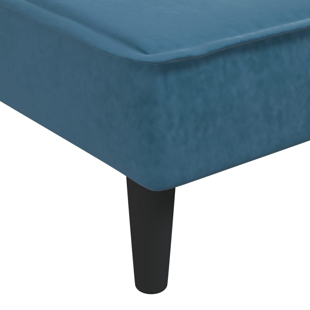 vidaXL Chaiselongue Blau Samt