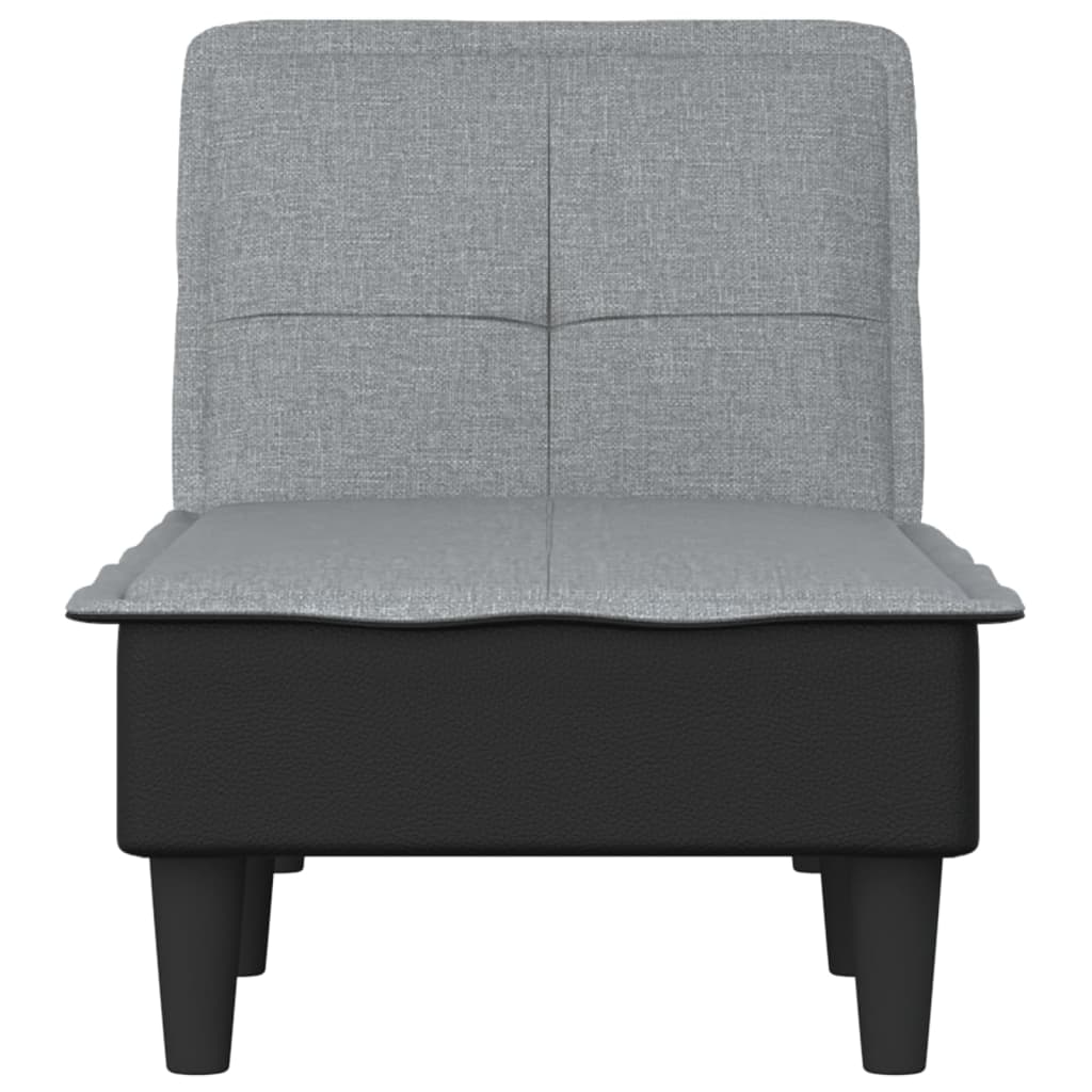 vidaXL Chaiselongue Hellgrau Stoff