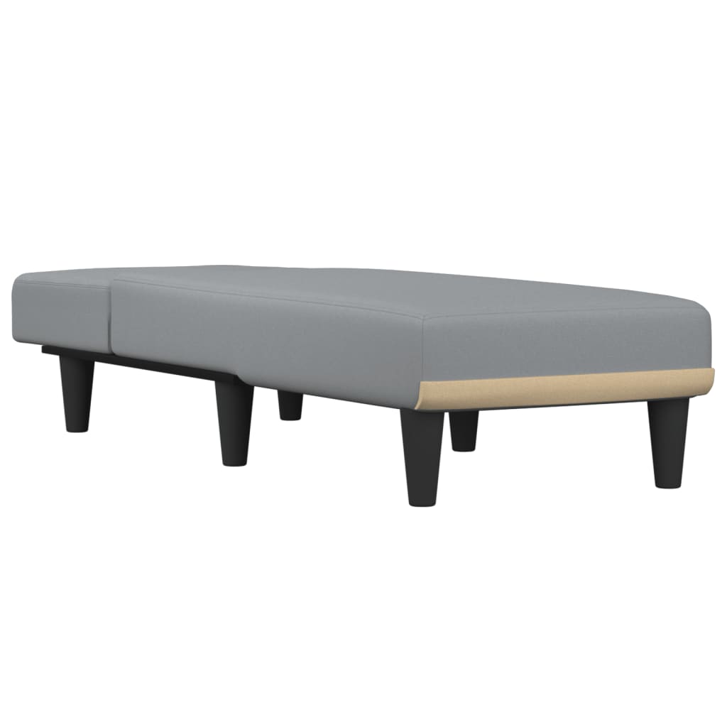 vidaXL Chaiselongue Hellgrau Stoff