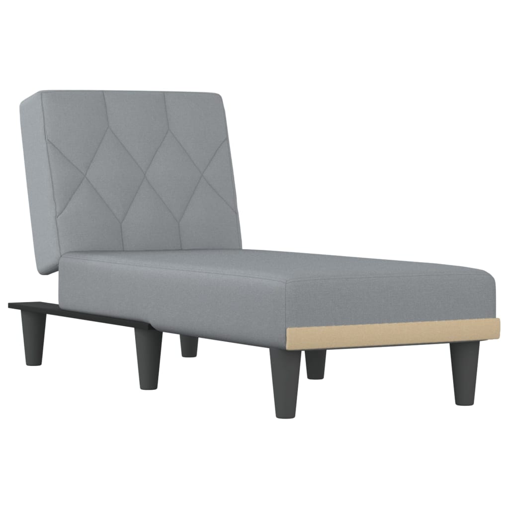 vidaXL Chaiselongue Hellgrau Stoff