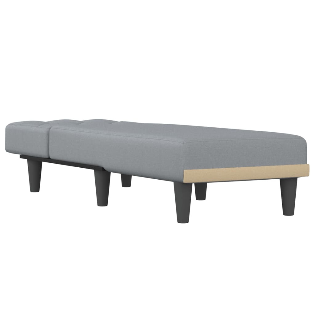 vidaXL Chaiselongue Hellgrau Stoff