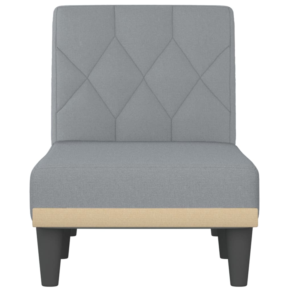 vidaXL Chaiselongue Hellgrau Stoff