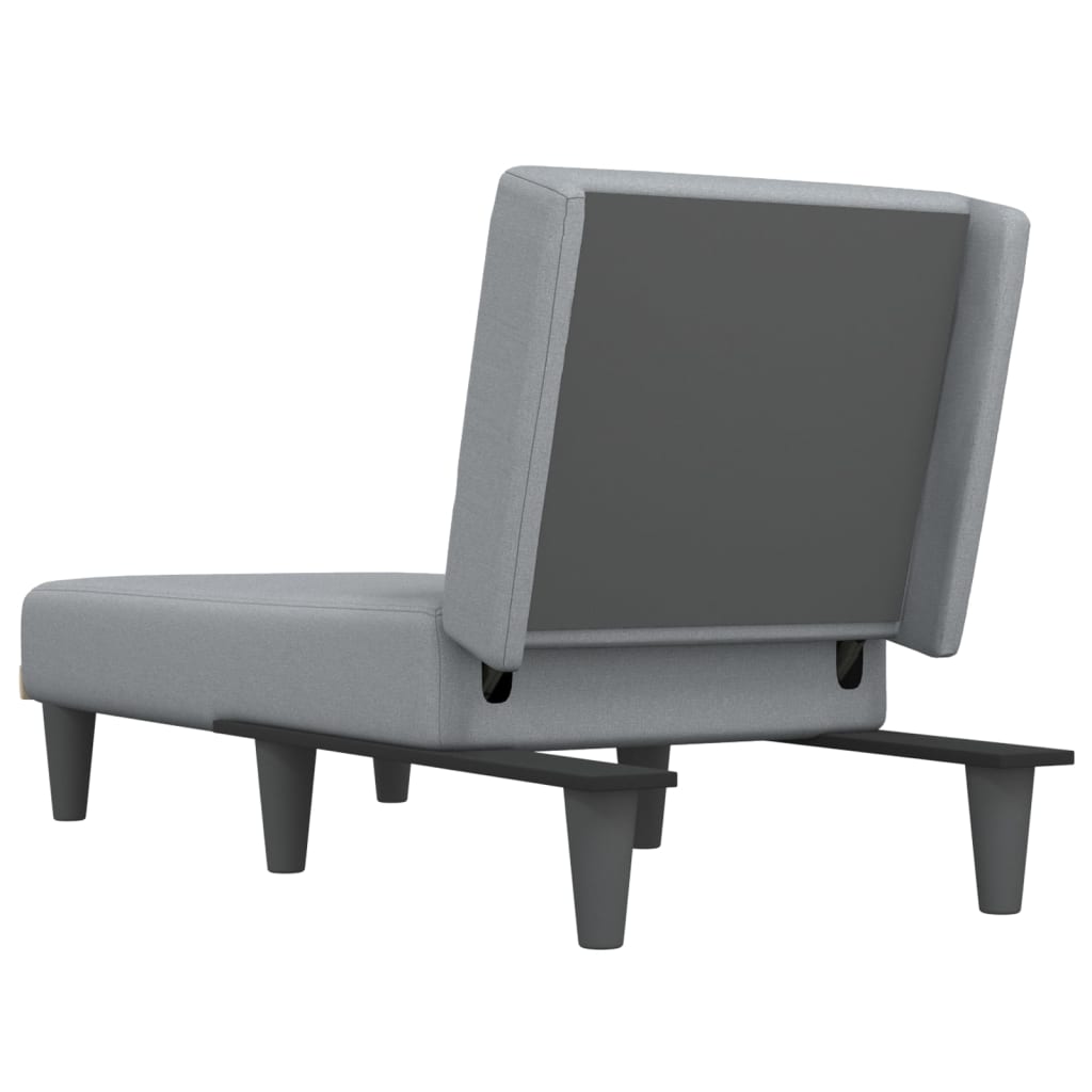 vidaXL Chaiselongue Hellgrau Stoff