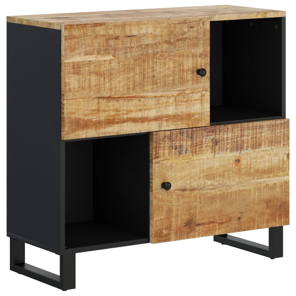 vidaXL Sideboard mit 2 Türen 80x33x75 cm Massivholz Mango