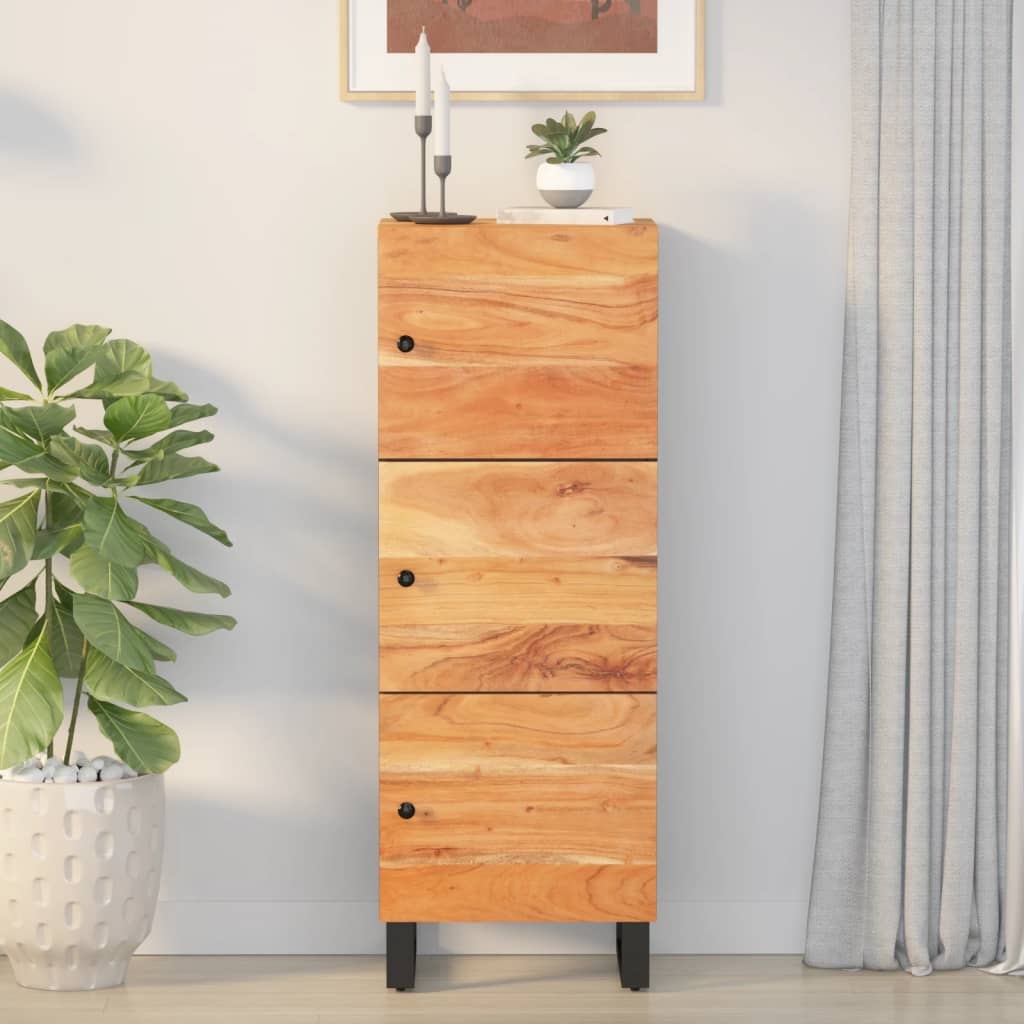 vidaXL Highboard mit 3 Türen 40x33x110 cm Massivholz Mango & Eisen