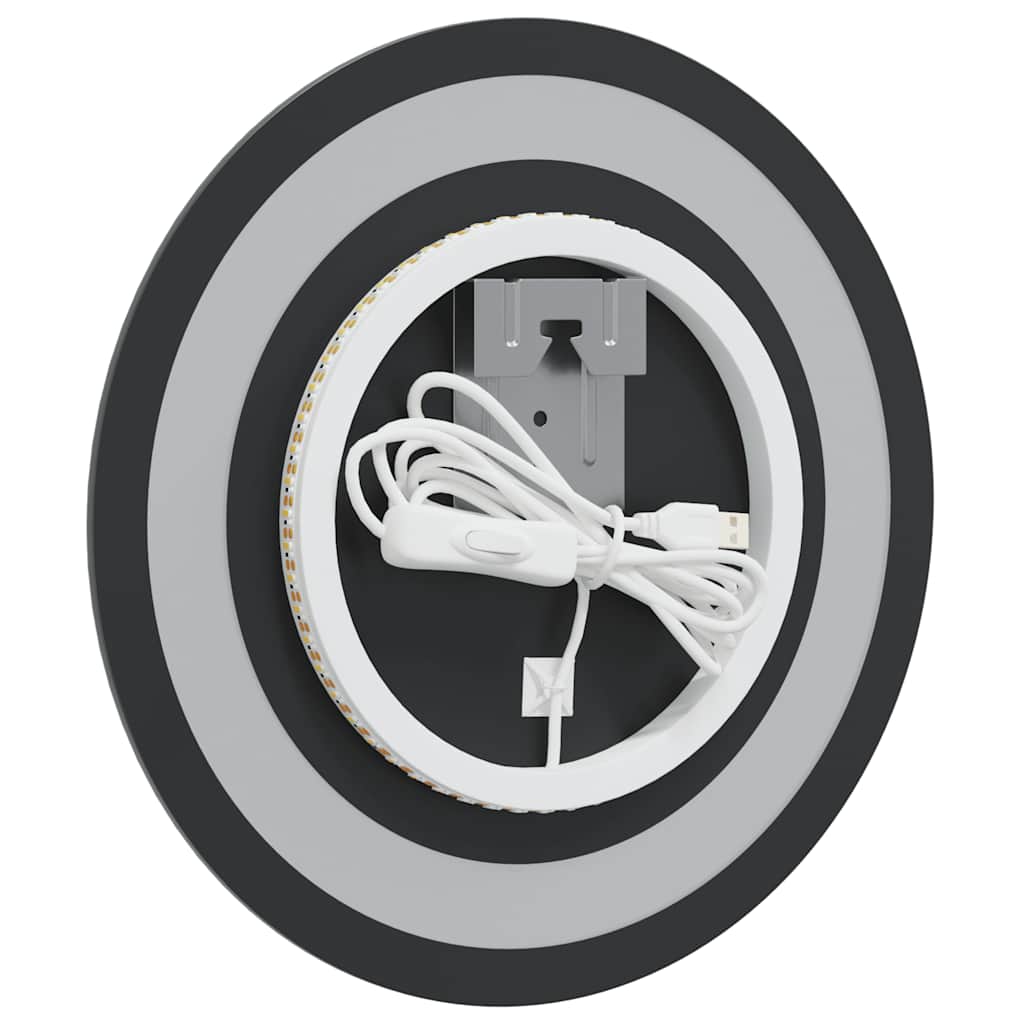 vidaXL LED-Badspiegel 30 cm Rund