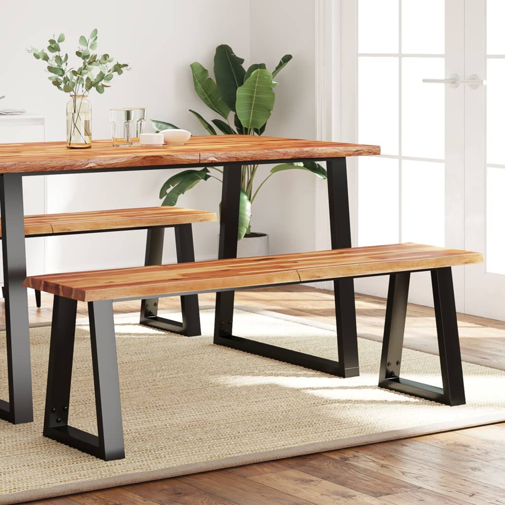 vidaXL Bank Baumkante 110 cm Massivholz Akazie