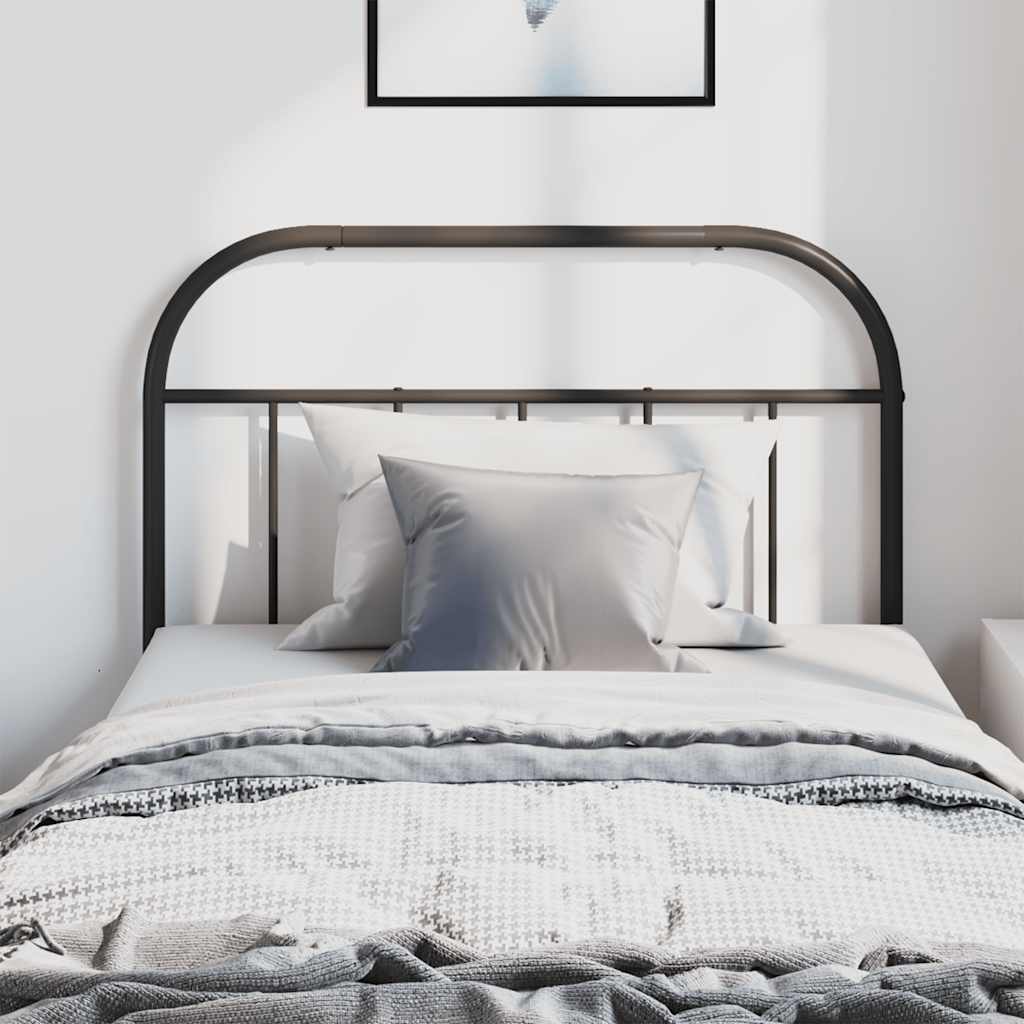 vidaXL Kopfteil Metall Schwarz 100 cm