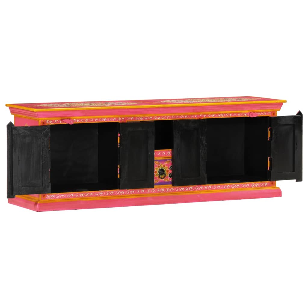 vidaXL TV-Schrank Rosa 110x30x40 cm Massivholz Mango