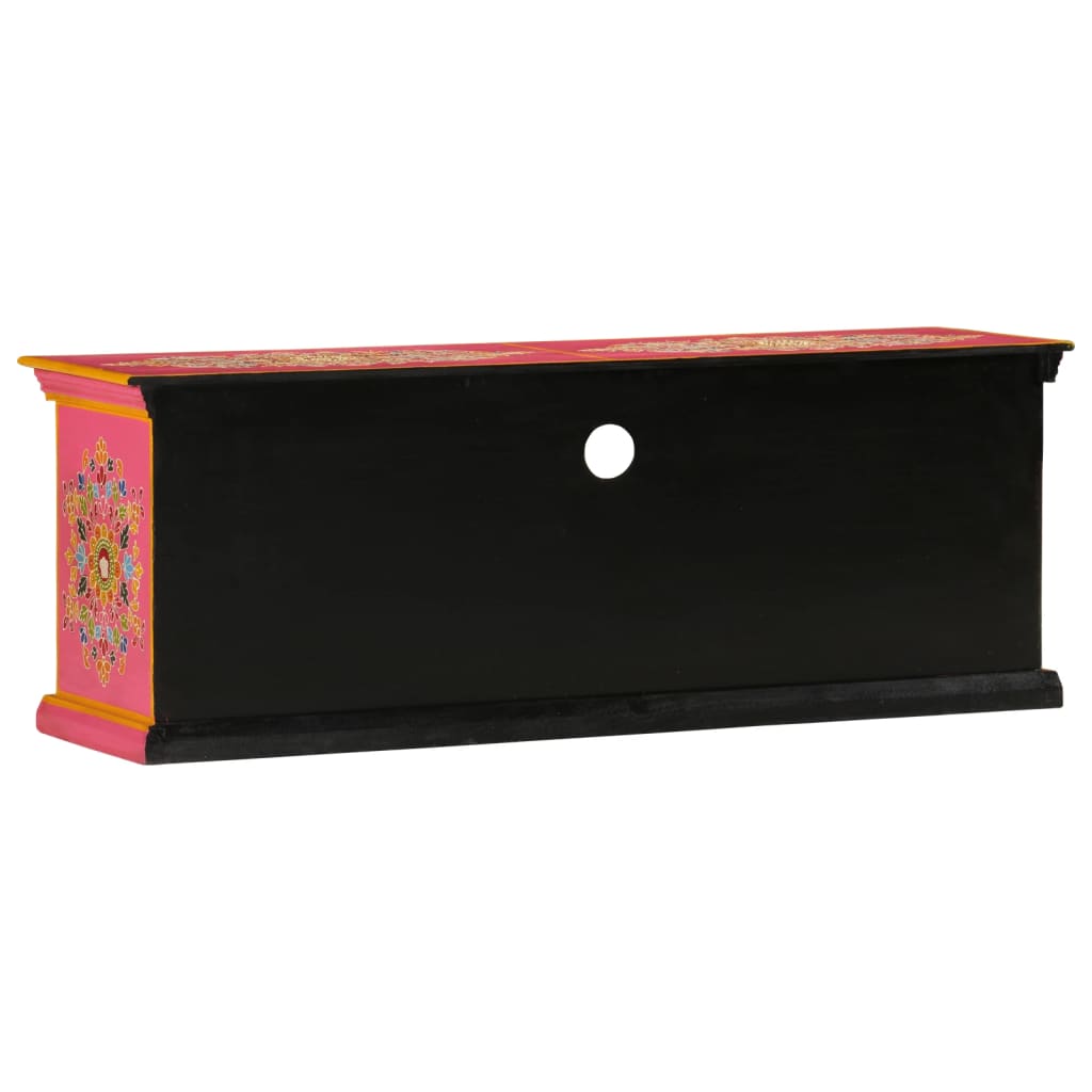 vidaXL TV-Schrank Rosa 110x30x40 cm Massivholz Mango