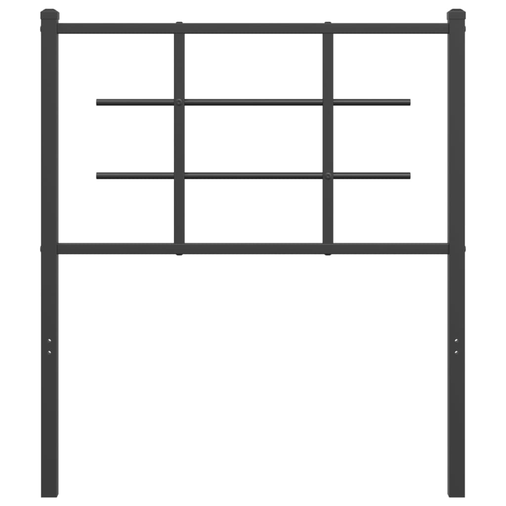 vidaXL Kopfteil Metall Schwarz 75 cm