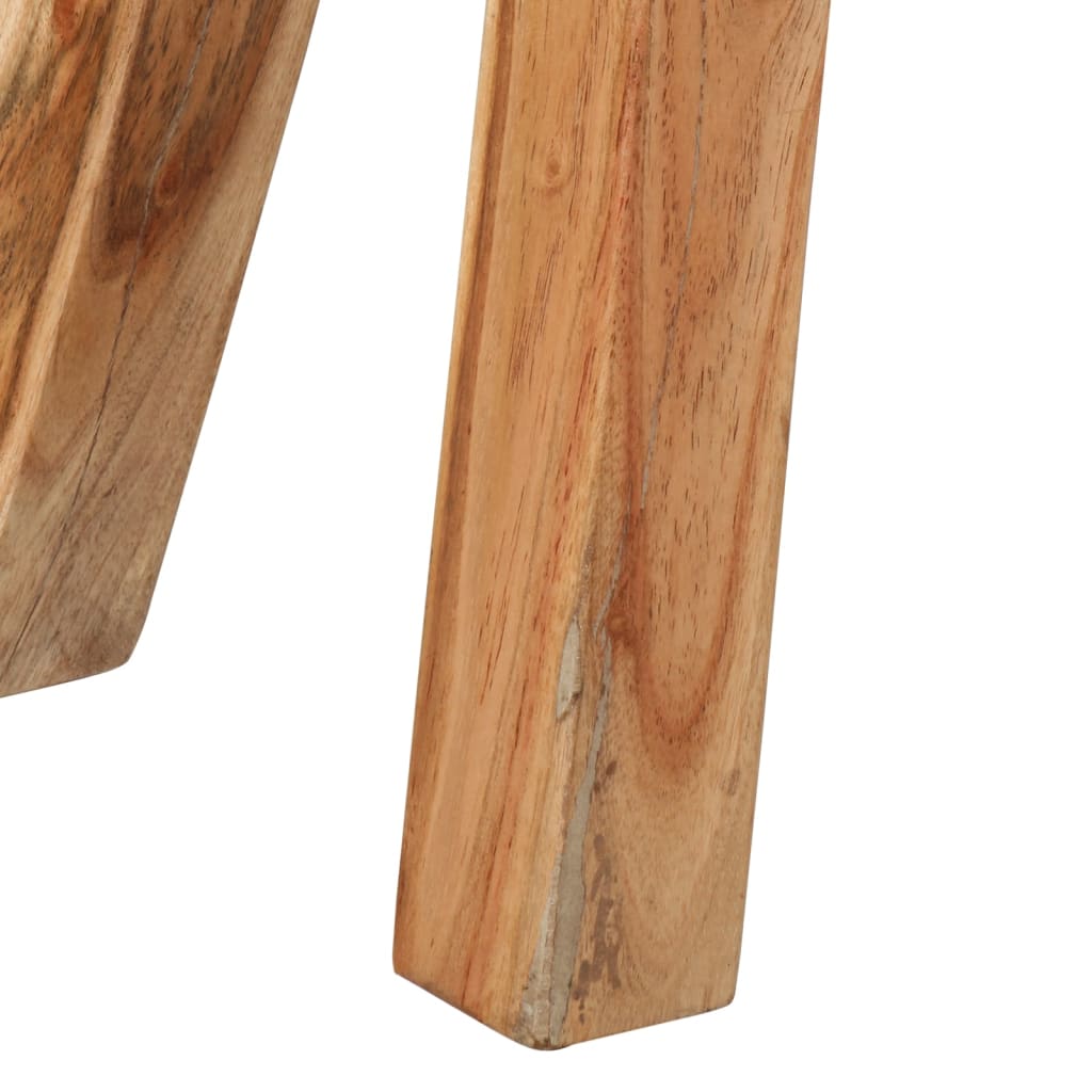 vidaXL Sitzbank Braun und Weiß 160x28x50 cm Echtes Ziegenleder