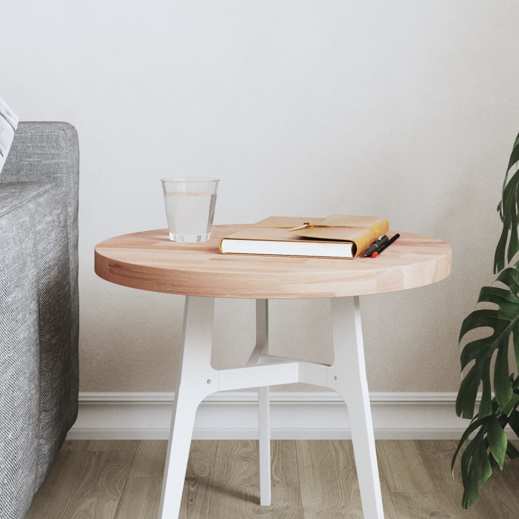 vidaXL Tischplatte Ø30x1,5 cm Rund Massivholz Buche