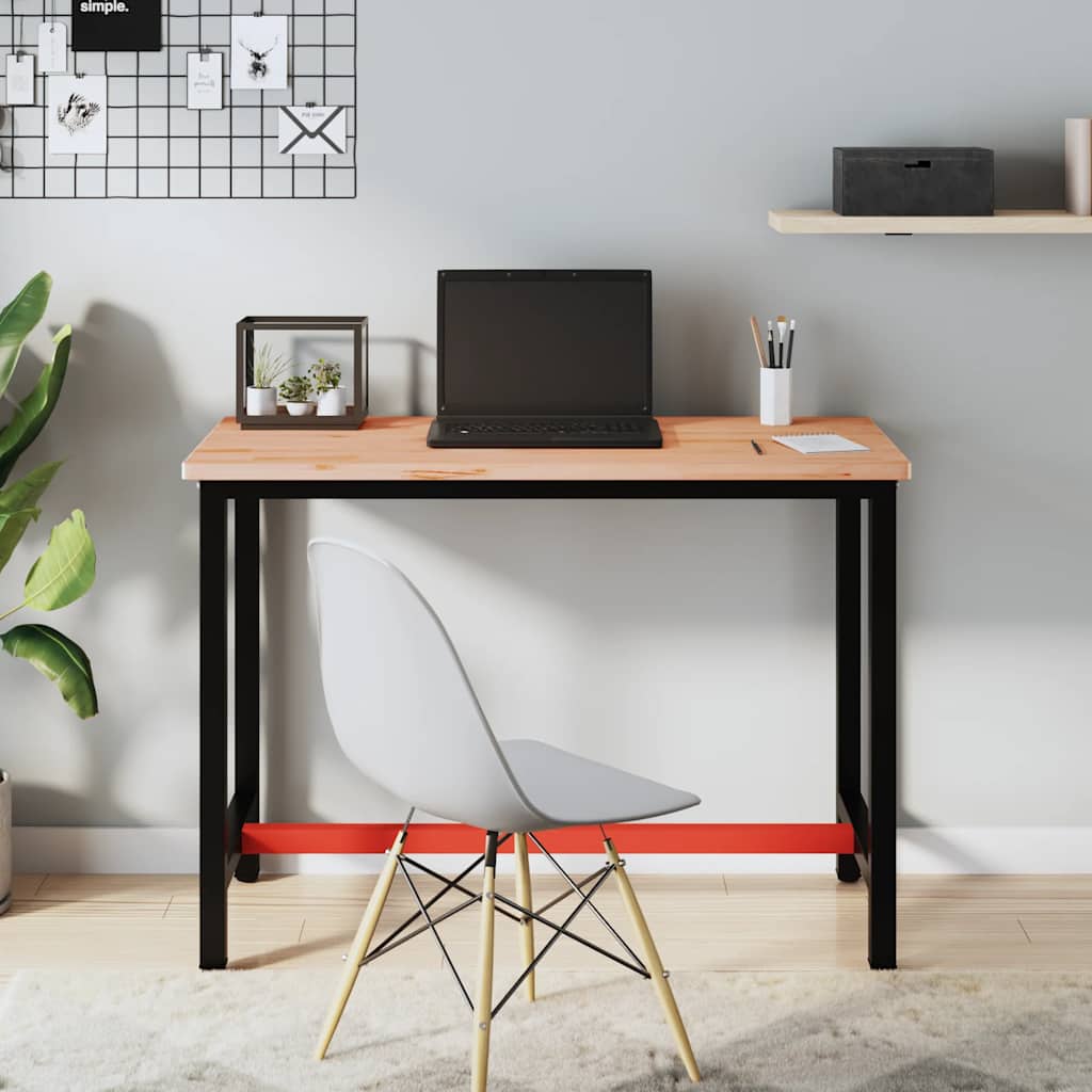 vidaXL Schreibtischplatte 80x55x2,5 cm Massivholz Buche