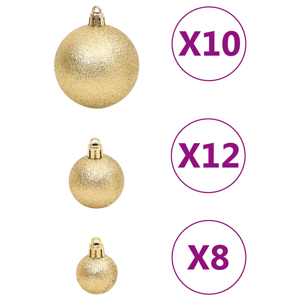 vidaXL 111-tlg. Weihnachtskugel-Set Golden Polystyrol
