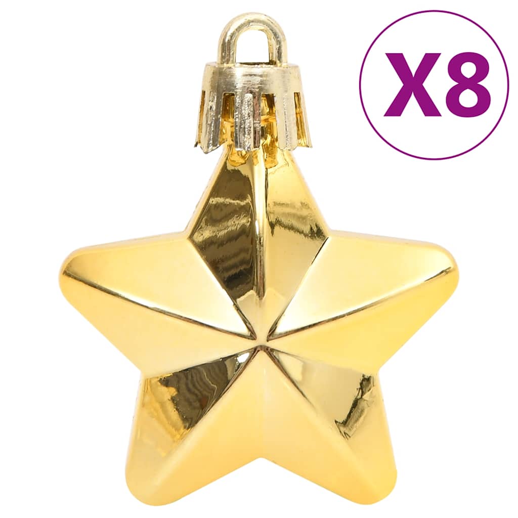 vidaXL 111-tlg. Weihnachtskugel-Set Golden Polystyrol