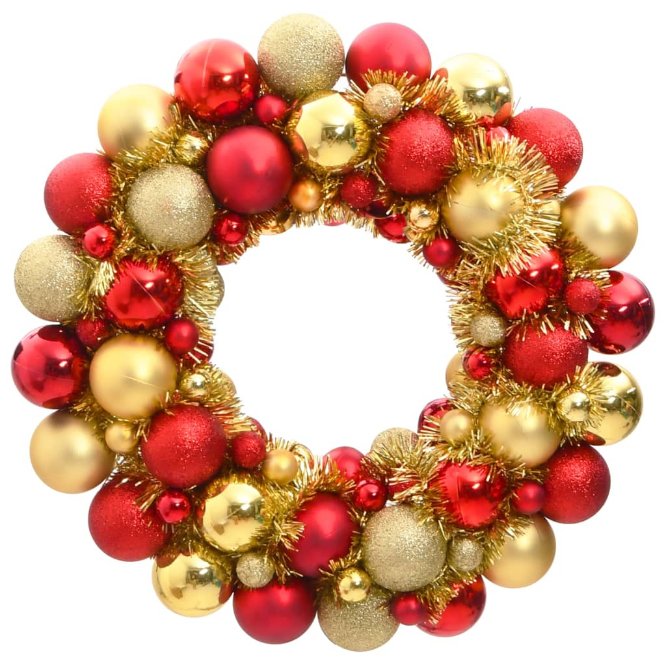 vidaXL Weihnachtskranz Golden 45 cm Polystyrol