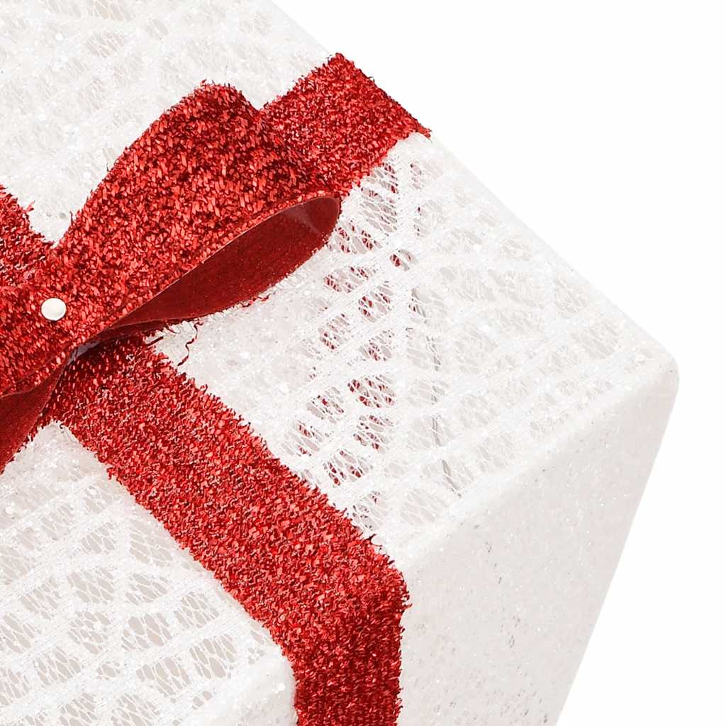 vidaXL Beleuchtete Geschenkboxen 3 Stk. 64 LEDs Warmweiß