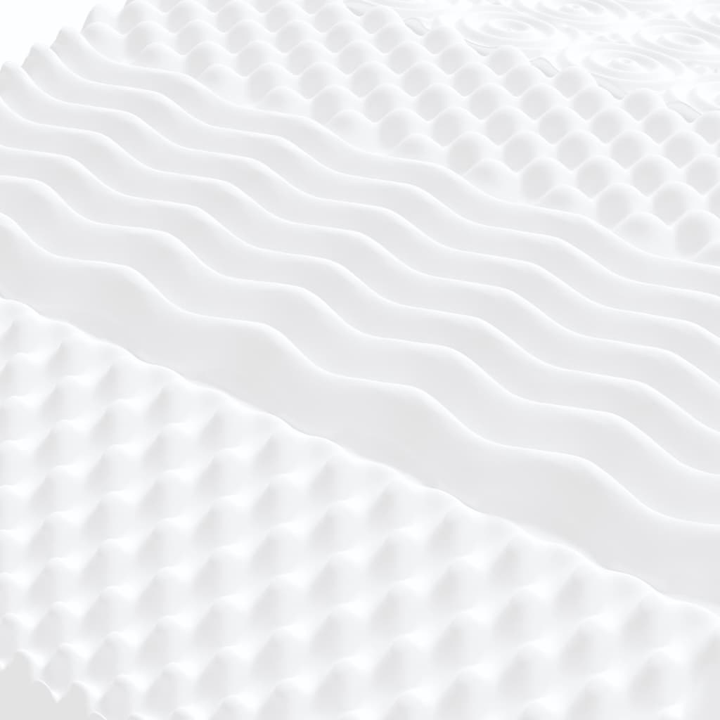 vidaXL Schaumstoffmatratze Weiß 80x200 cm 7-Zonen Härtegrad 20 ILD