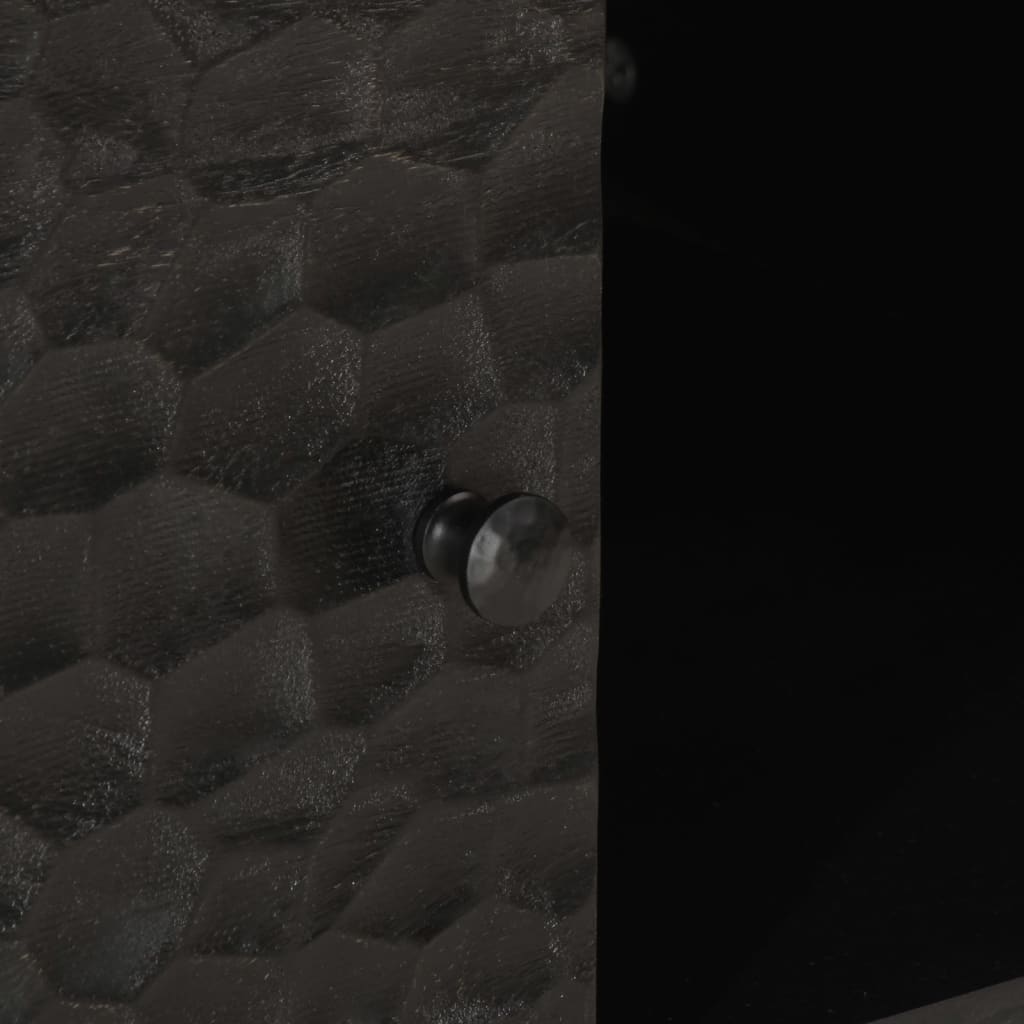 vidaXL Couchtisch Schwarz 80x50x40 cm Massivholz Mango