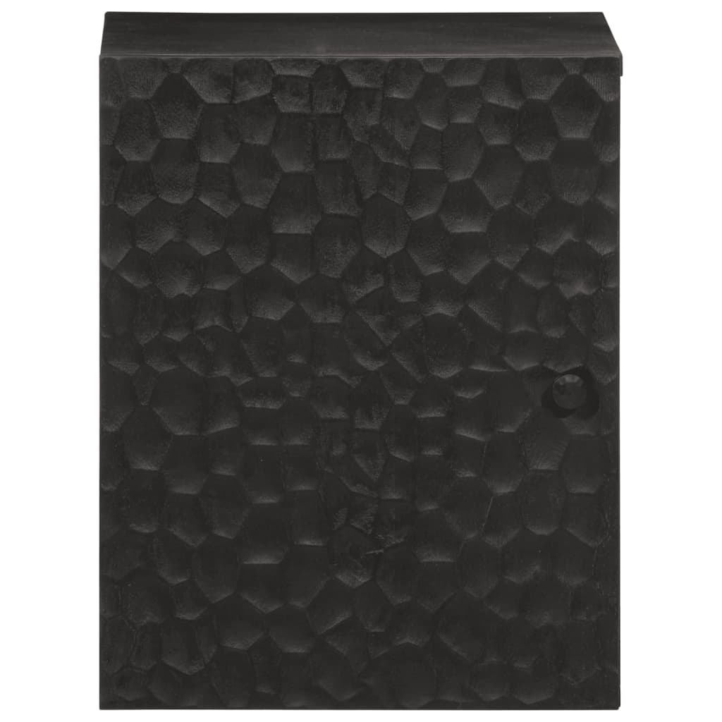 vidaXL Bad-Wandschrank Schwarz 38x33x48 cm Massivholz Mango