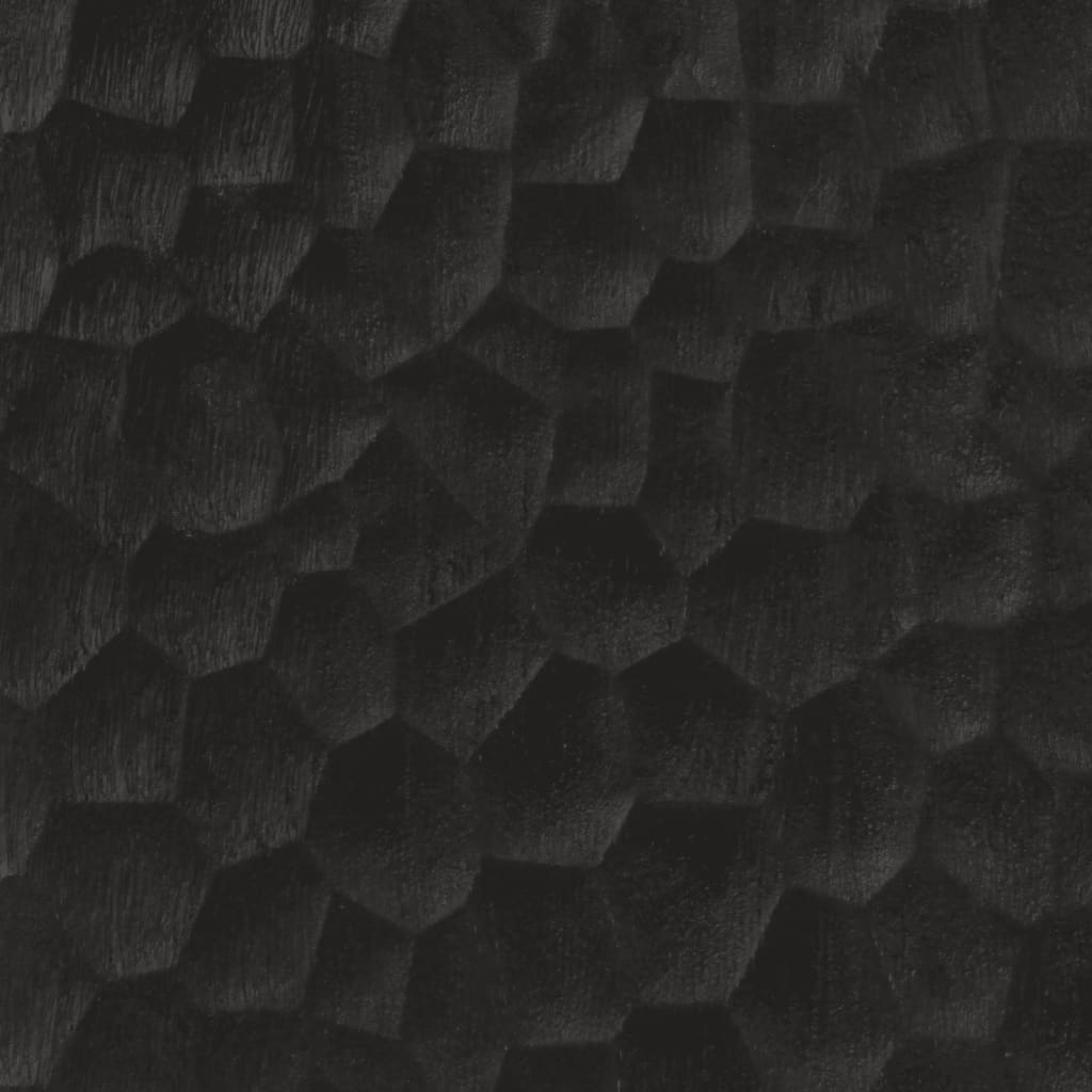 vidaXL Beistellschrank Schwarz 90x33x75 cm Massivholz Mango